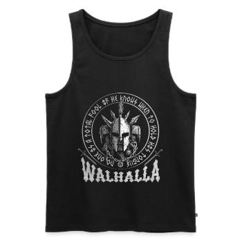 Valhalla Odin Viking Motif - Débardeur bio Premium Homme - noir - Devant - AI Model Male 178 light (178cm)