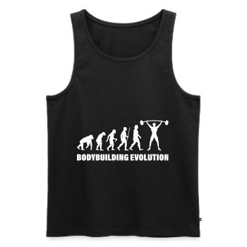 gewichtheben gewichtheber hantel stange herzschlag - Männer Premium Bio Tank Top - Schwarz - Vorne - AI Model Male 178 light (178cm)