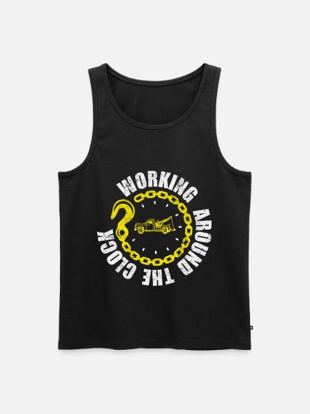 Abschleppwagen Abschleppdienst Abschlepper - Männer Premium Bio Tank Top - Schwarz