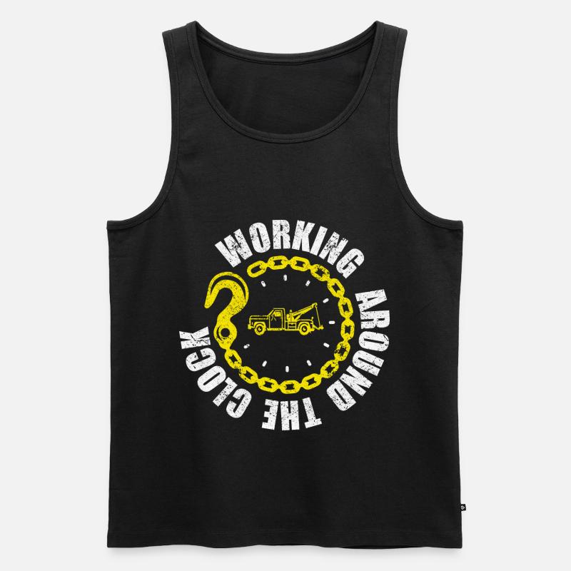 Abschleppwagen Abschleppdienst Abschlepper - Männer Premium Bio Tank Top - Schwarz
