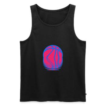 Basketball Spiegelnd Ball Sport - Männer Premium Bio Tank Top - Schwarz - Vorne - AI Model Male 178 light (178cm)