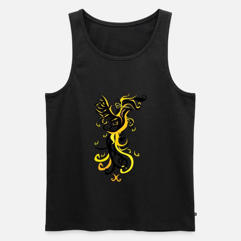 Phoenix Vogel - Männer Premium Bio Tank Top - Schwarz