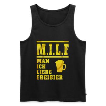 Bier Spruch Lustig Saufen Geschenk sprüche - Männer Premium Bio Tank Top - Schwarz - Vorne - Michal (187cm)