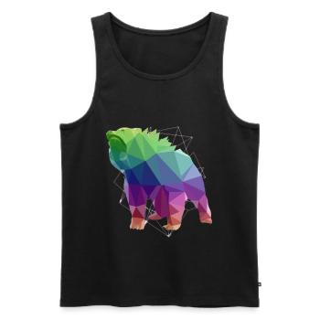 Bear Brown Bear Wild - Men's Premium Organic Tank Top - black - Front - AI Model Male 178 light (178cm)