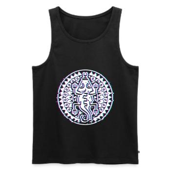 Ureinwohner Indianisch Schamane - Männer Premium Bio Tank Top - Schwarz - Vorne - AI Model Male 178 light (178cm)