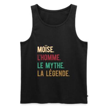MOÏSE L'HOMME LE MYTHE LA LÉGENDE - Débardeur bio Premium Homme - noir - Devant - Michal (187cm)