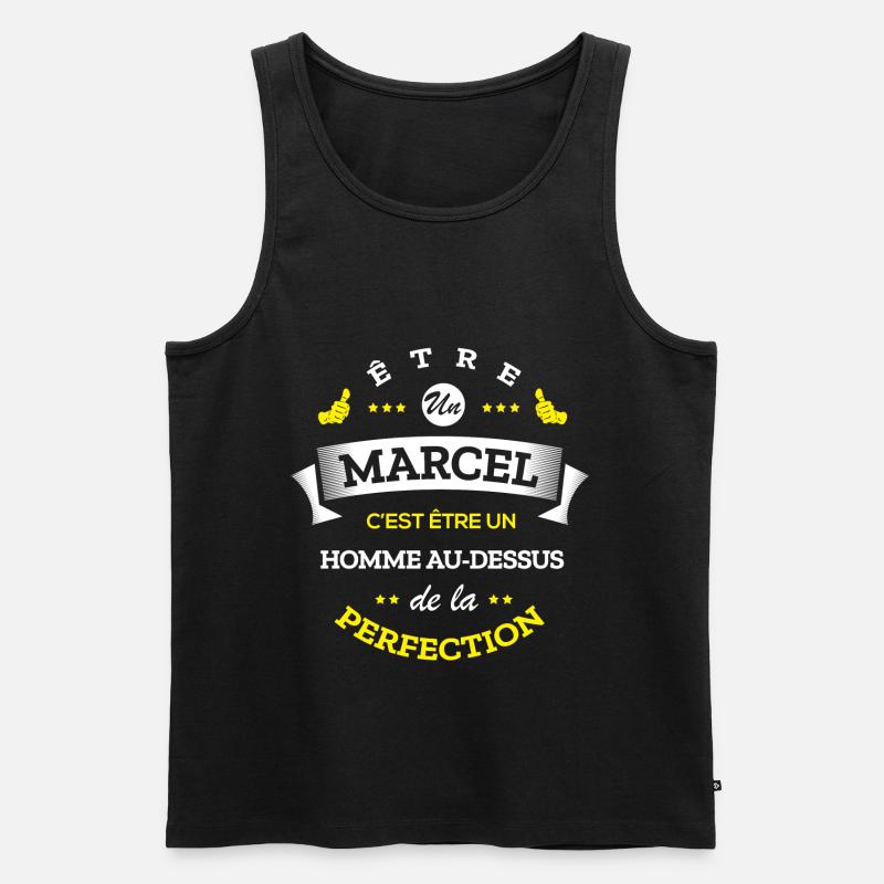MARCEL PARFAIT - NOM MARCEL - Débardeur bio Premium Homme - noir