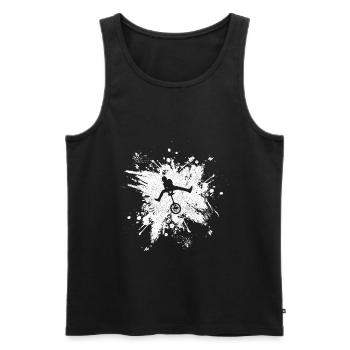 Einrad Einradfahrerin Einradfahrer Einradfahren - Männer Premium Bio Tank Top - Schwarz - Vorne - AI Model Male 178 light (178cm)