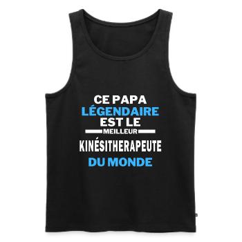 papa légendaire est le Meilleur KINÉSITHERAPEUTE - Débardeur bio Premium Homme - noir - Devant - Michal (187cm)