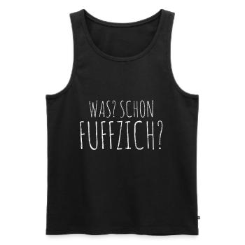 Was? Schon Fuffzich? 50. Geburtstag - Männer Premium Bio Tank Top - Schwarz - Vorne - Michal (187cm)