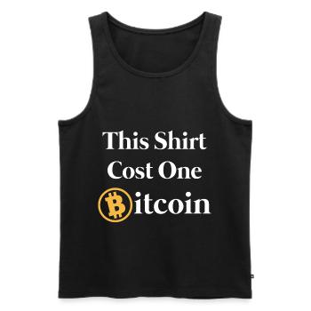 Bitcoin - Débardeur bio Premium Homme - noir - Devant - Michal (187cm)