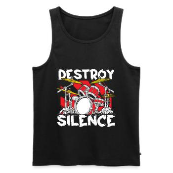 Schlagzeug Schlagzeuger Drumsticks - Männer Premium Bio Tank Top - Schwarz - Vorne - Michal (187cm)