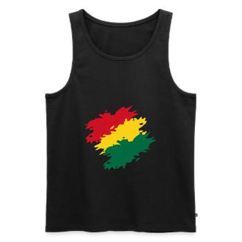 Ghana - Men's Premium Organic Tank Top - black - Front - AI Model Male 178 light (178cm)