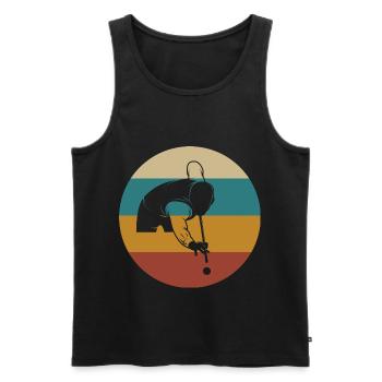 Vintage Billard Snooker für Billardspieler - Männer Premium Bio Tank Top - Schwarz - Vorne - AI Model Male 178 light (178cm)