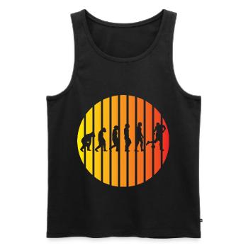 Football Football Coach Evolution Football Player - Men's Premium Organic Tank Top - black - Front - Michal (187cm)