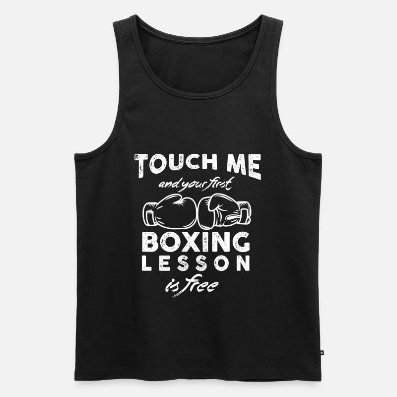 Don´t touch - Männer Premium Bio Tank Top - Schwarz