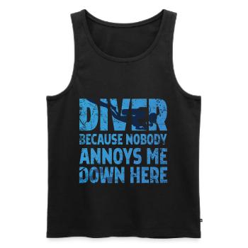 Diver Scuba Diver Diving - Men's Premium Organic Tank Top - black - Front - Michal (187cm)