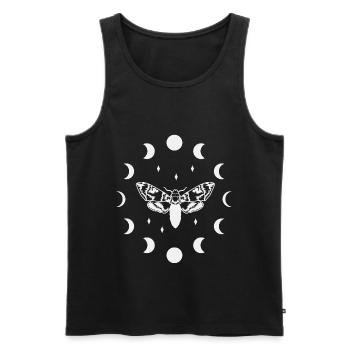 Insect and Moon - Bee Bumblebee Moth Wasp - Nature - Men's Premium Organic Tank Top - black - Front - AI Model Male 178 light (178cm)