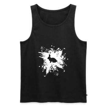 Lapin Lapin Lapin Lapin - Débardeur bio Premium Homme - noir - Devant - AI Model Male 178 light (178cm)