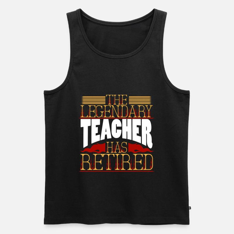 Lehrer Rente Ruhestand - Männer Premium Bio Tank Top - Schwarz