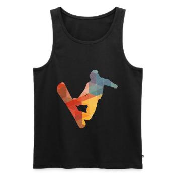 Snowboarden Snowboarder - Männer Premium Bio Tank Top - Schwarz - Vorne - AI Model Male 178 light (178cm)