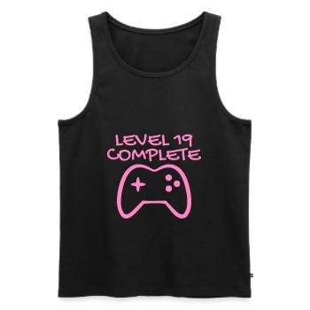 19th Birthday - Gamer 19 - 19 Years Gift - Men's Premium Organic Tank Top - black - Front - AI Model Male 178 light (178cm)