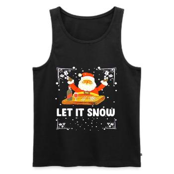Weihnachtsmann Kokain Weihnachten - Männer Premium Bio Tank Top - Schwarz - Vorne - AI Model Male 178 light (178cm)