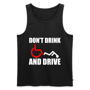 Rollstuhl Humor Behinderte - Männer Premium Bio Tank Top - Schwarz - Vorne - AI Model Male 178 light (178cm)