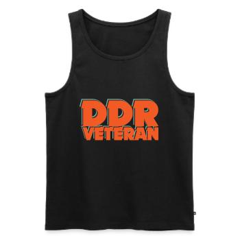 DDR Veteran 02 - Männer Premium Bio Tank Top - Schwarz - Vorne - Michal (187cm)