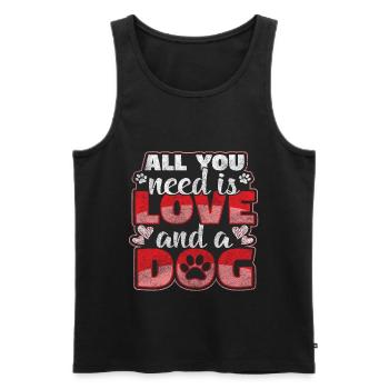 Pet Dog Education - Men's Premium Organic Tank Top - black - Front - Michal (187cm)