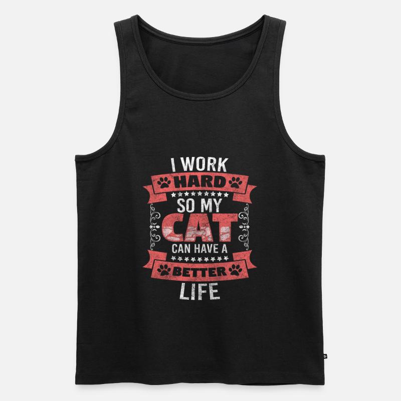 Chat Chat Chat Chat Maman - Débardeur bio Premium Homme - noir