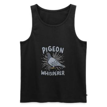 Pigeon Pigeon Whisperer - Men's Premium Organic Tank Top - black - Front - AI Model Male 178 light (178cm)
