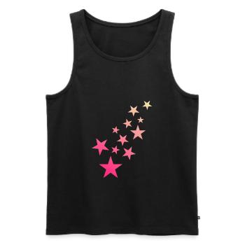 Star Star Pattern Starry Sky - Men's Premium Organic Tank Top - black - Front - AI Model Male 178 light (178cm)