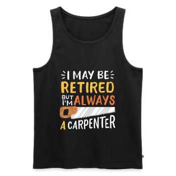 Retraite de charpentier - Débardeur bio Premium Homme - noir - Devant - Michal (187cm)