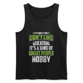 Geocacher Treasure Outdoor Nature - Men's Premium Organic Tank Top - black - Front - AI Model Male 178 light (178cm)