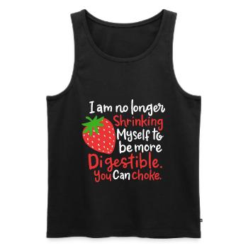 Dictons de jardinier fraise - Débardeur bio Premium Homme - noir - Devant - Michal (187cm)