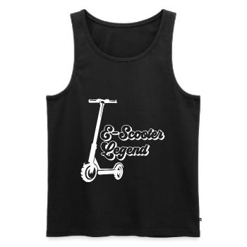 Escooter Legend Elektro Roller E-Roller - Männer Premium Bio Tank Top - Schwarz - Vorne - AI Model Male 178 light (178cm)