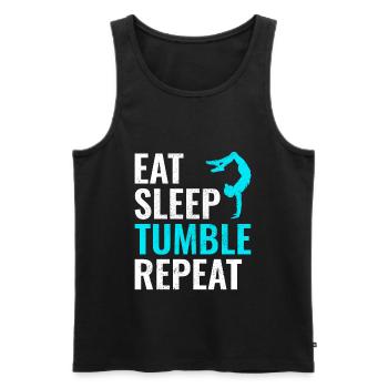 Power Tumbling Gymnastics Gymnast Acrobatics Funny - Men's Premium Organic Tank Top - black - Front - AI Model Male 178 light (178cm)