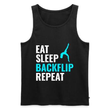 Gymnastics Gymnast Backflip Acrobatics Funny - Men's Premium Organic Tank Top - black - Front - Michal (187cm)