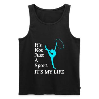 Gymnastics Gymnast Backflip Tumbling Acrobatics - Men's Premium Organic Tank Top - black - Front - Michal (187cm)