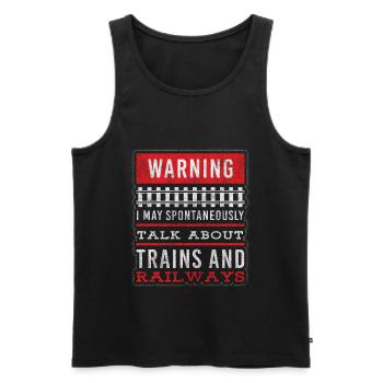 Eisenbahn Märklin Nerd Miniatur - Männer Premium Bio Tank Top - Schwarz - Vorne - AI Model Male 178 light (178cm)