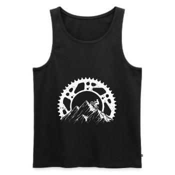 Bike - Fun Sport Design - 42 - neg - Men's Premium Organic Tank Top - black - Front - AI Model Male 178 light (178cm)