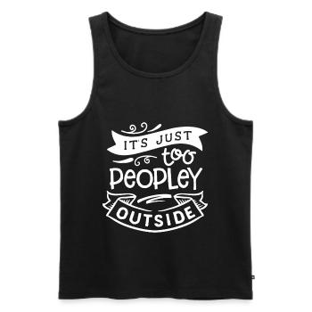 Antisocial - Far too human - neg - Men's Premium Organic Tank Top - black - Front - AI Model Male 178 light (178cm)