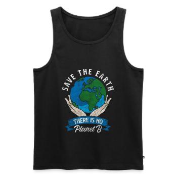 Environmental protection Pollution Nature - Men's Premium Organic Tank Top - black - Front - AI Model Male 178 light (178cm)