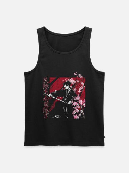 Cherry blossom - Men's Premium Organic Tank Top - black
