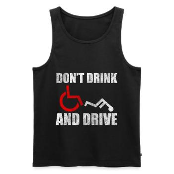 Rollstuhlfahrer Behindert Humor - Männer Premium Bio Tank Top - Schwarz - Vorne - AI Model Male 178 light (178cm)