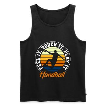 Handball Handball Tournament - Men's Premium Organic Tank Top - black - Front - AI Model Male 178 light (178cm)
