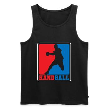 Club de l'équipe de compétition de handball - Débardeur bio Premium Homme - noir - Devant - Michal (187cm)
