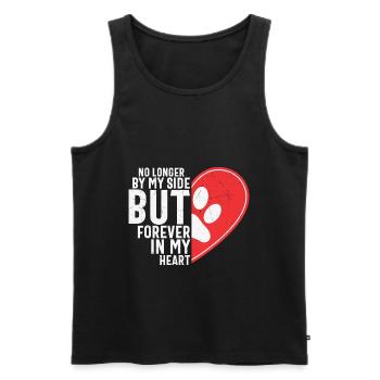No Longer By My Side But Forever Heart - Men's Premium Organic Tank Top - black - Front - Michal (187cm)