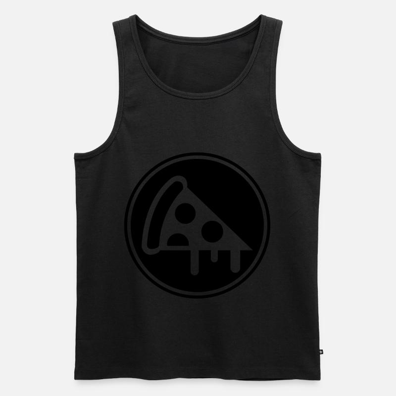 Pizza Icon Silhouette - Männer Premium Bio Tank Top - undefined